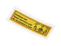 Autocollant de jeu de soupape. Porsche356B/356C/912 - 64470100100 - 1601503300