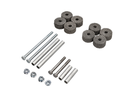 Exhaust silencer brackets mounting kit. (20 Parts ) Porsche 996 / 997 / 997.2 - 99711122930, 99611123000, 90037810501, 90037818301, 99611123100, 90038000501
