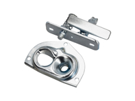 Front bonnet lock set upper and lower parts Porsche 911 1965-73 / 912 - 64451151101, 90151105121, 90151105220