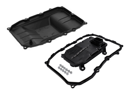 Transmission sump plate, oil strainer & sump gasket kit. Porsche 958 Cayenne / 970 Panamera - 95832137100, 95832543500, 95832136100