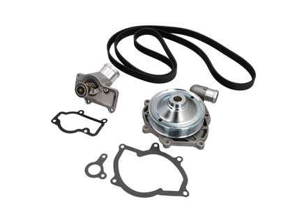 Water pump, belt & thermostat kit. Porsche Boxster 987 / 987C Cayman / 997 C2 / 997 C4 (non Turbo) - 99710601106, 99710601105, 99710601102