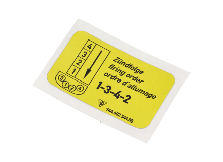 Sticker Firing Order. Porsche 944 / 968 - 94460254400 - PAKZ7