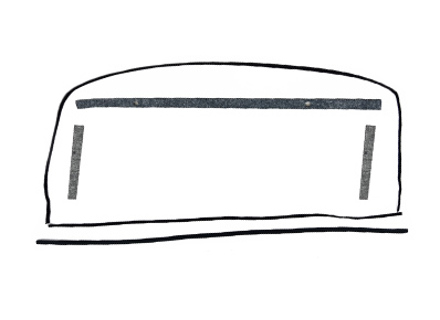 Guarnizione tetto apribile e kit feltro. Porsche 911/964/993 - 91156419300, 91156419100, 90156490505, 91156440901, 91156440900