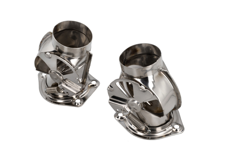 Volets de chauffage échangeur INOX, jeu de 2. Porsche 911 - 90121100700, 90121100800, 90121100822, 90121100722 - 9210001