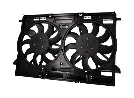 Capot d'eau de radiateur avec ventilateurs, 400W, 370mm. Porsche 9YA Cayenne - PAB959455B, PAB95945520, PAB12120710, PAB95945530, PAB959455C