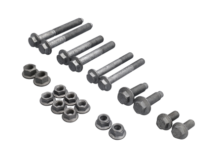 Tuercas y tornillos para brazo de control 'Coffin Arm' y brazos transversales DELANTEROS Porsche 997 - 90037816501, 99908444501, 90037832901, 90037814509, 90037813501, 90038001201, 90037821109