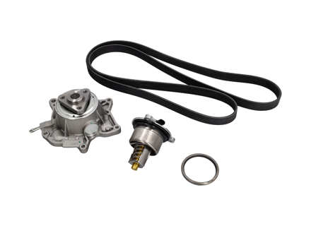 Water pump, belt & thermostat kit. Porsche 718 Boxster S / GTS 2.5ltr / 718 Cayman S / GTS 2.5ltr - 9A210605002, 9A210605001, 9A210605003, 9A110622603, 9A110622602, 9A712111000, 0PB121110A, 0PB121688, 9A210222500
