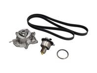 Wasserpumpe, Keilriemen und Thermostat-Kit. Porsche 718 Boxster S / GTS 2,5 l / 718 Cayman S / GTS 2,5 l - 9A210605002, 9A210605001, 9A210605003, 9A110622603, 9A110622602, 9A712111000, 0PB121110A, 0PB121688, 9A210222500