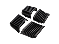 Soufflets de pare-chocs, jeu avant et arrière. Porsche 911/930 1974-89 - 91179950563, 91179950564, 91179950513, 91179950514, 91179950565, 91179950566, 91179950515, 91179950516