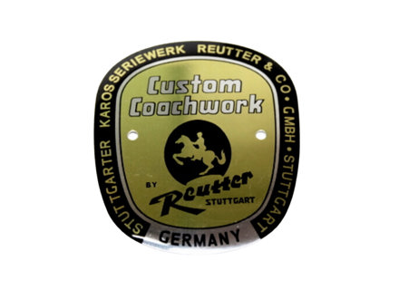 REUTTER STUTTGARD Badge. Porsche 356