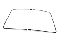 Garniture de lunette arrière noire (4 pièces). Porsche 911 74-89 - 911287-140, 9115459110070K, 9115459120070K, 9115419210170K, 90154591128, 90154591228