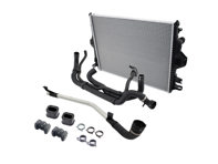Radiator water with hoses, Centre. Porsche 958 Cayenne 3.6L 2011-18 - 95810613210, 95810640211, 95810640111
