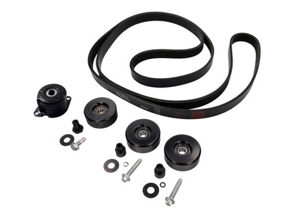 Complete poelie- en riemset - Spanrol, looprollen en aandrijfriem - voor Porsche 996 turbo / GT2 / 997.1 turbo / GT2 met airconditioning - 99610236550, 99611501670, 99611501672, 99907204109, 99907205901, 90006711703, 90006711705, 99611501571, 99611501576, 99610212553, 99611522171, 99611522172, 90037820009, 90037831301, 90007406302, 90007438001, 99919237950, 99919237951