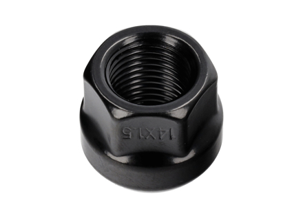 Dado ruota (estremità aperta) Sede sferica R14 (finitura nera) si adatta a vari modelli Porsche - 1160400600, 90018200101, N  0201121, N0201121