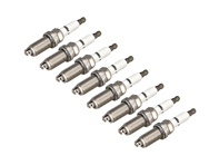 Bougies d'allumage (lot de 8), double iridium. Porsche 957/958 Cayenne Turbo / 970 Panamera Turbo - 99917022890, 99917023690, 0242240637