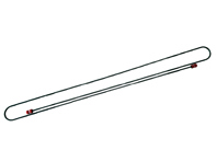 Linea freno, 2150mm. Porsche 356 con guida a sinistra - 69535260201, 10206253596 - 695 352 202 01, 1661501400