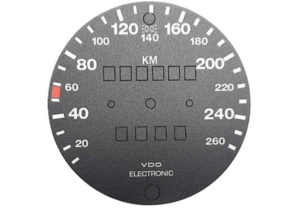 Speedo Scale For Conversion From Miles To Km/H. Porsche 911 1984-89 - 93064150800 - 911886-031