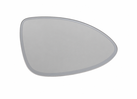 Door mirror glass (Convex), Dimmable, Right for LHD. Porsche 958.1 Cayenne 2011-14 - 95873152210, 95873152212 - ZJ-7149-R