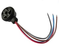 Hazard warning relay plug socket 4 pole. Porsche 911 / 964 / 968 / 914 / 924S / 944 - 90161233400 - 1695452700