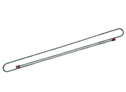 Linea freno, 2210 mm. Porsche 356 con guida a destra - PCG35260401, 69535260401, 10406253596