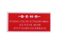 Behr-Luftkanalaufkleber. Porsche 356B T6 / 356C - 64470157200 - 1601503700