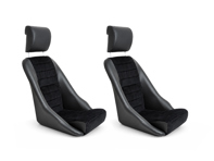 Modell14 Bucket Seats, Black /  Corduroy, SET OF 2. Porsche 356 / 911 / 912 1950–89