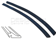 Raspador de ventana de puerta exterior. Porsche 911 / 964 Cabrio / Targa - 91153193142, 91153193242