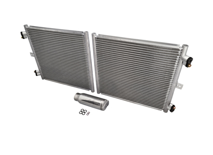 Kit de condensateur de radiateur de climatisation (Air Con). Porsche 718 (982) Boxster / 718 (982) Caïman / 991.2 - 9P1820411, 99970755741, 94457314301, 99970766040