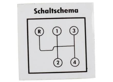 Decalcomania per parabrezza, schema del cambio. Porsche 356B/356C - 64470154200 - 1601503100