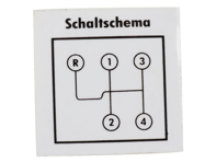 Decal for windscreen, gear shift pattern. Porsche 356B / 356C - 64470154200 - 1601503100