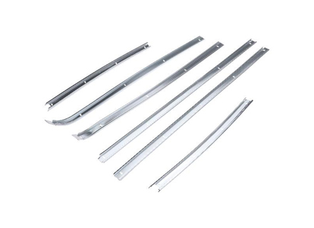 Window seal channel kit. Porsche 914 1970-1976 - 91453182710, 91453182810, 90014400900, 91453186510, 91453186610, 91453182311, 91453182411, N0139532 - URO-016121, 914 531 800 KIT