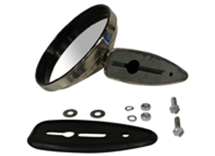 Door mirror round Durant Style with rim. Porsche 911 1968-71 - 90173111101 - 1689100400, URO-004082, EP090748, 911278