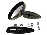 Door mirror round Durant Style with rim. Porsche 911 1968-71 - 90173111101 - 1689100400, URO-004082, EP090748, 911278