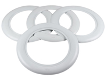 15' Wheel cover set, White. Porsche 356 - AC601215A, 8160300510