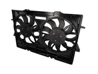 Water radiator fan with cowling. Porsche 95B Macan - 95B121003, 95B121003A, 95B121003B, 95B121003C, 95B121003E