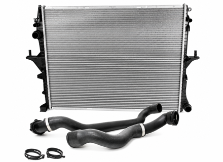 Radiator water / coolant and pipe kit. Porsche 955 Cayenne S / Cayenne Turbo - 95510614201, 95510614200, 95510623910, 95510623800 - GPBH-23800, CR571000P, GPBH-23910